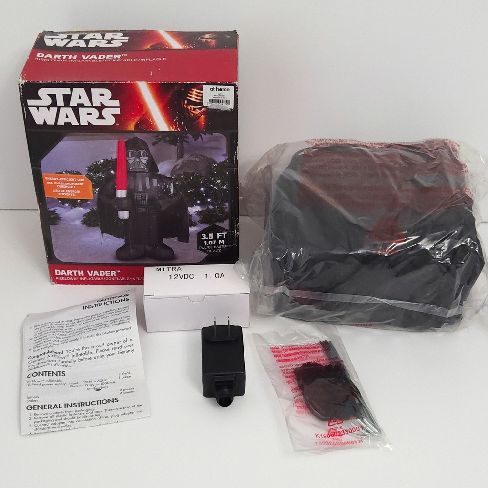 Gemmy Star Wars Darth Vader‎ 2016 Light-Up Airblown Inflatable- 3.5 ft - Picture 2 of 8